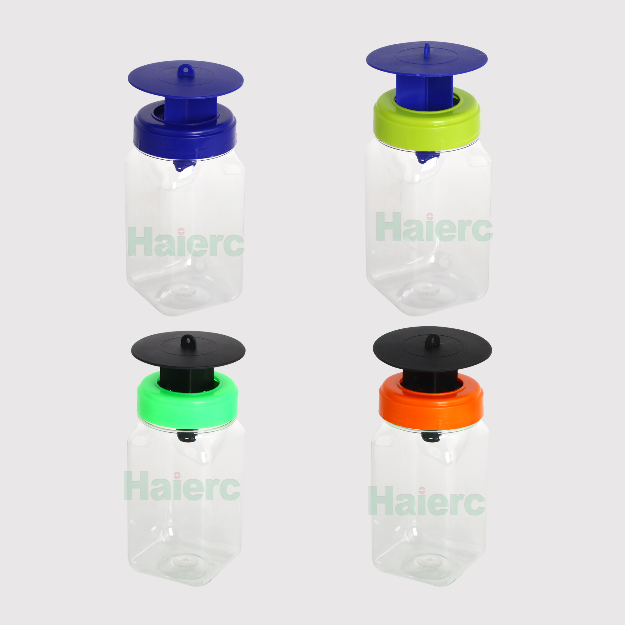 >Haierc Wholesale Outdoor Hanging Non-toxic Reusable Plastic Fly Trap Bottle with Bait Fruit Flies Trap Bottle